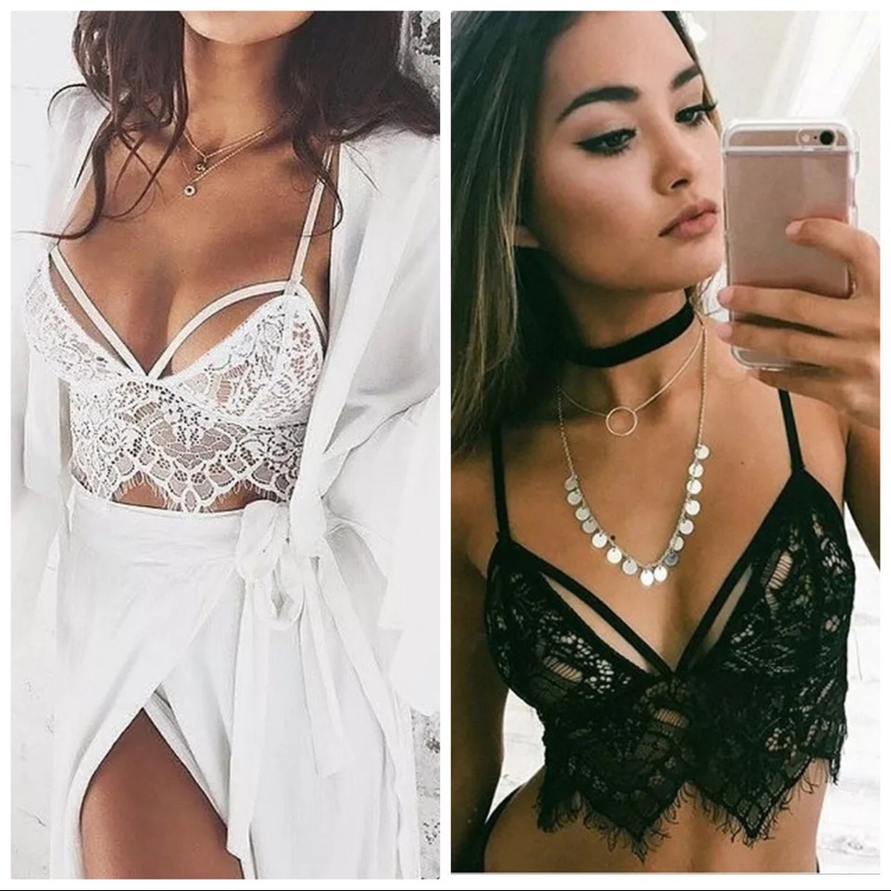 Just arrived top lace Women Hollow Translucent Un